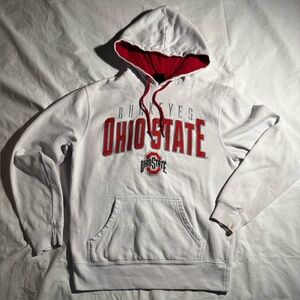Ohio State Buckeyes White Hoodie Size S